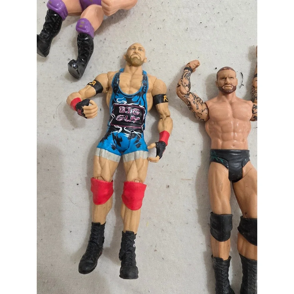 WWE WCW Action Figure Lot Randy Orton Ryback Macho Man Zeus Mattel Toy Biz